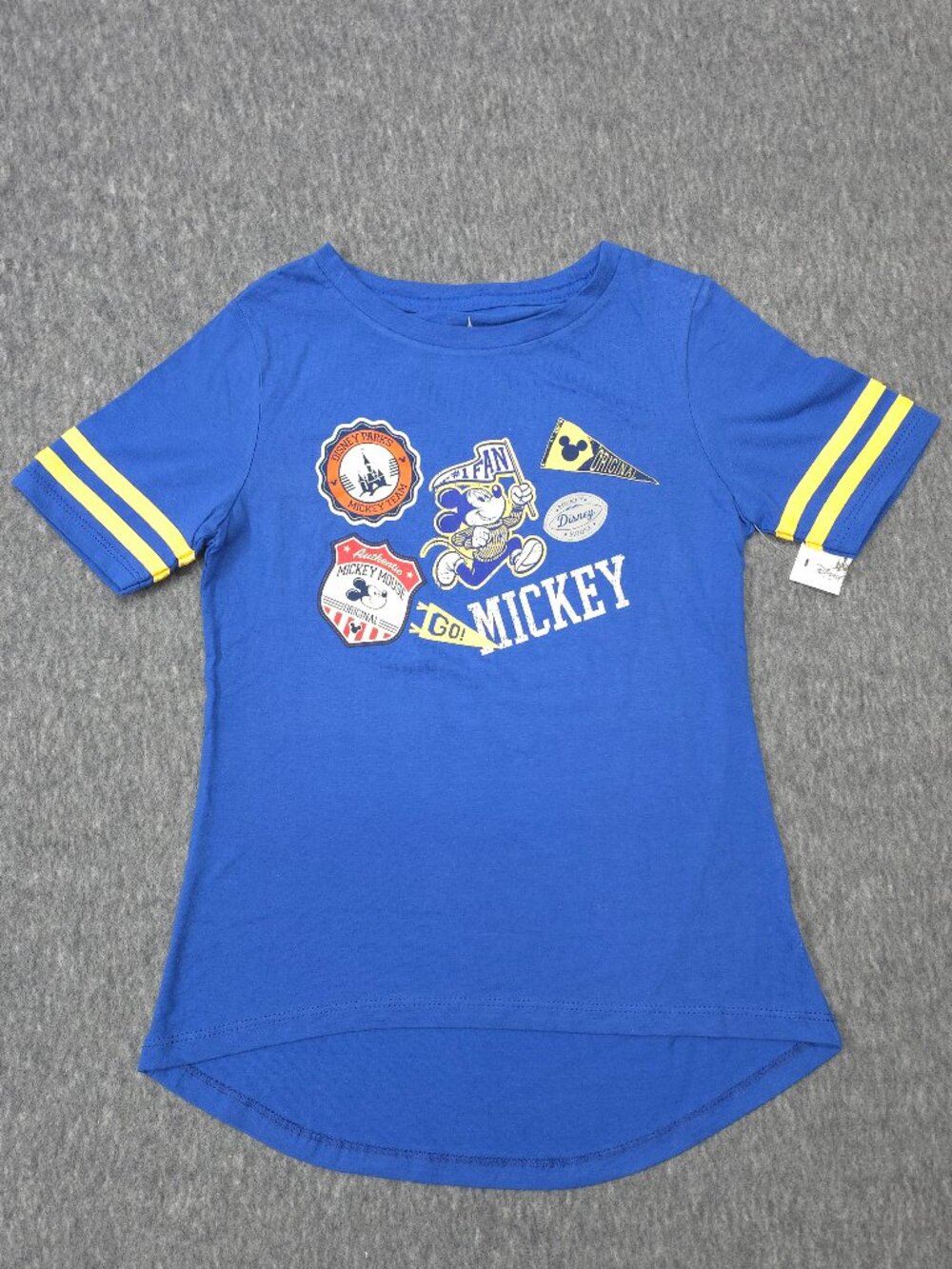 Disney Parks Mickey Mouse Kids Shirt Size S Blue 100% Cotton NWT